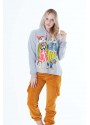 KAPÜŞONLU KEDİ BASKILI SWEAT